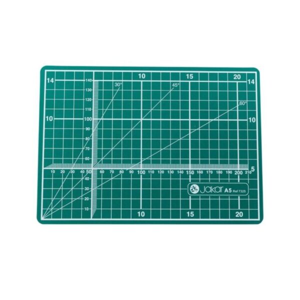 Item0-ExxsX4.jpg Jakar A5 Double-Sided Cutting Mat – Green, Self-Healing with 1cm & 5cm Grid Lines for Precise Crafting (7325)