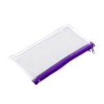 Jakar Pencil Case, Pvc, Transparent With Assorted Colour Zip, Standard Size 210 X 110mm