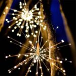 84 LED Warm White Starburst Pendant Lights – Solar Power Lights for Christmas, Weddings, and Home Decor