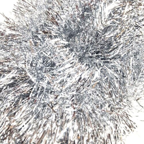 Fine Silver Tinsel Garland – Perfect for Christmas & Party Decorations