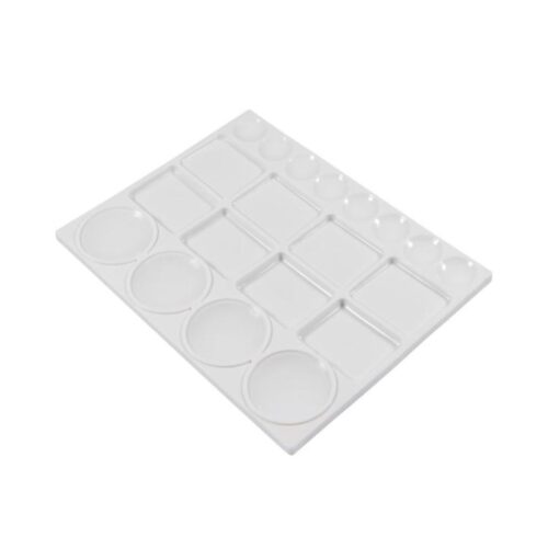 Jakar Palette, White Plastic, 33 X 25 X 1cm, 20 Well, Rectangular