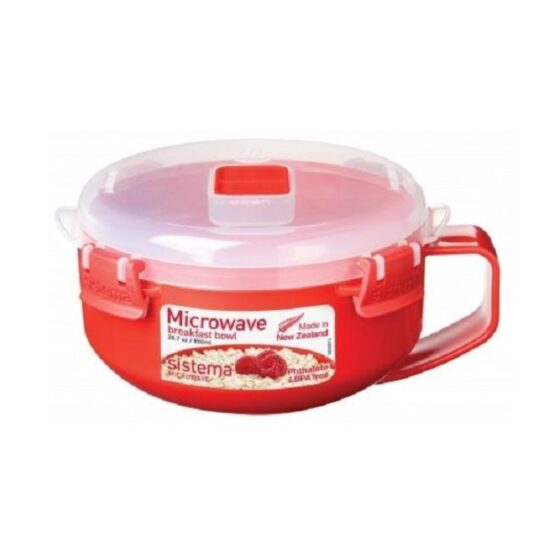 Sistema Rectangular Lunch Box 1.25L + Round Dish Plate 1.3L | BPA-Free Microwave Set