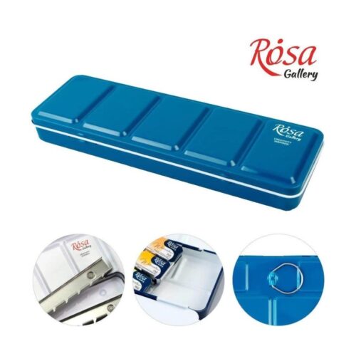 Rosa Gallery Empty Metal Case – Indigo for 21 Watercolour Full Pans