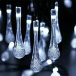 20 LED White Tear Drop Lights (4m) – Solar Power Lights for Christmas, Weddings, and Home Decor
