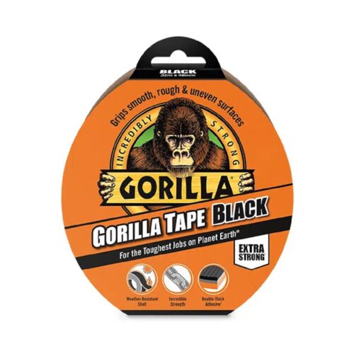 Gorilla Tape Black 48mm x 32M – Heavy Duty, Weather-Resistant Duct Tape for Ultimate Holding Power