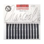 Jakar Compressed Charcoal Set Black (12 Sticks) – High-Quality Artist Charcoal for Sketching & Shading (7622)
