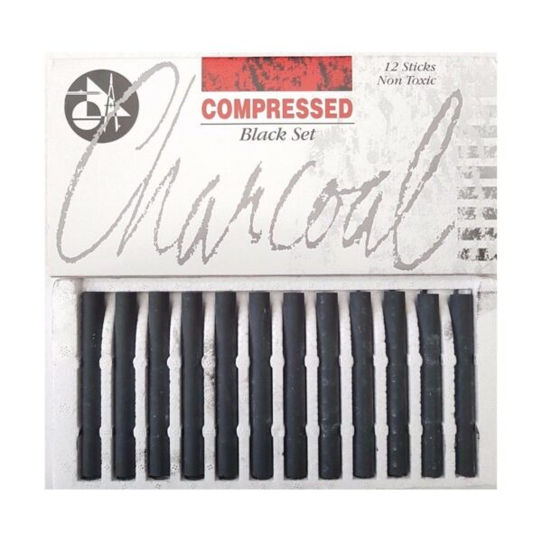 Item0-NIuC1N.jpg Jakar Compressed Charcoal Set Black (12 Sticks) – High-Quality Artist Charcoal for Sketching & Shading (7622)