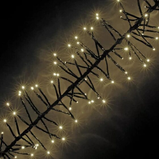 300 LED Warm White Cluster Lights (3m) – Battery Fairy Lights for Christmas, Weddings, and Home Decor