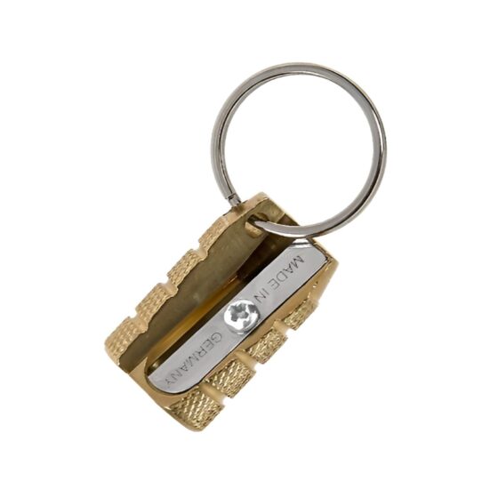 Möbius & Ruppert (M+R) Grenade Brass Pencil Sharpener – Single Hole, Keyring Attachment, Precision Made in Germany