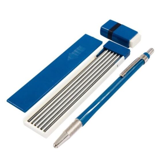 Jakar 2mm Clutch Pencil Set – Includes Clutch Pencil, 12 HB Leads, Eraser & Lead Pointer in Hanging Pack (7660)