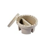 Jakar Artist Paint Brush Tub Holder with Lid  – 16.5cm Plastic Round Storage & Washer Cleaner Pot (800ml) (6551)