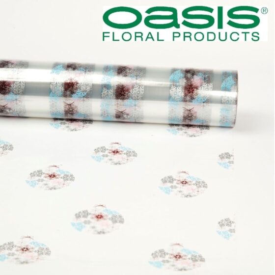 Oasis 40 Micron Frosty Bauble (80cm x 1M) Folded Cellophane Wrap – Versatile & Recyclable