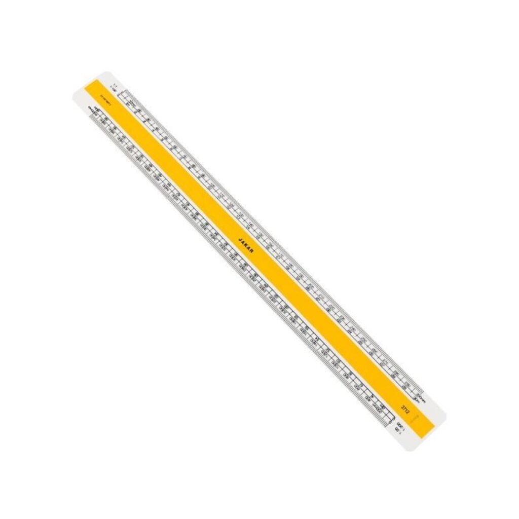 Jakar White Acrylic Scale Ruler 30cm - Metric, Non-Inflammable, BS1347 ...