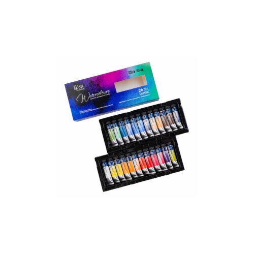 Rosa Gallery Watercolour Tube Set – 24 x 10ml Assorted Colours