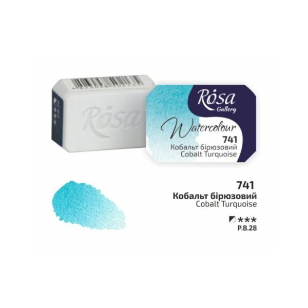 Item0-W5HZau.jpg Rosa Gallery Cobalt Turquoise Watercolour Pan – 2.5ml | Professional Artist Quality