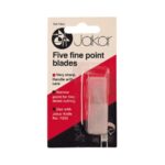 Jakar Spare Blades, For 7333 Aluminium Alloy, 7338 Hobby Knife, 7376 And 7378 Craft Knives (5/Blistercard)