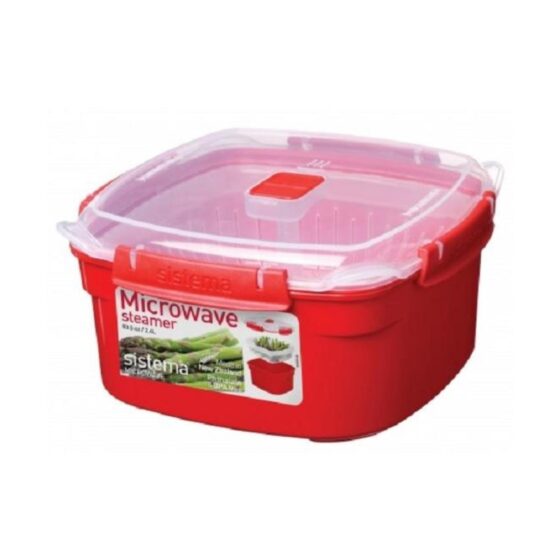 Sistema Microwave Medium Steamer Container – 2.4L | BPA-Free Plastic