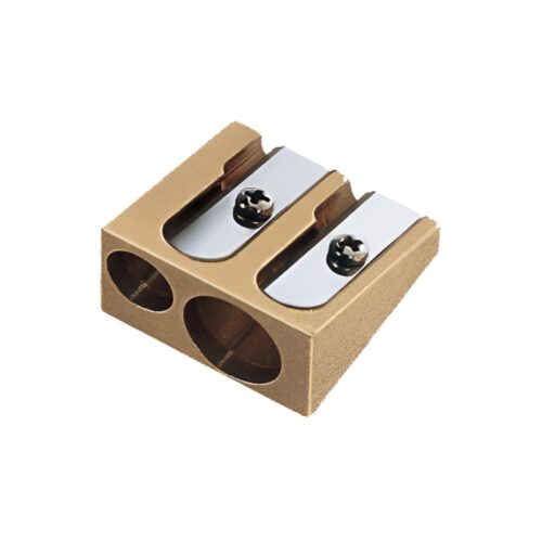 Möbius & Ruppert (M+R) Double Hole Brass Wedge Pencil Sharpener