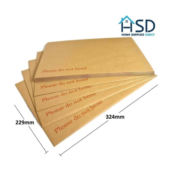 C4 Manilla Board Backed Envelopes – Peel & Seal, Do Not Bend, 324x229mm – Durable Mailing Solution