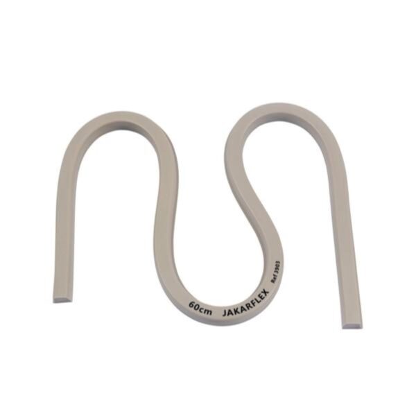 Item0-YtwrJi.jpg Jakar Flexible Curve 60cm – Grey Bendable Ruler (3903) with Metal Core, PVC Cover & Bevelled Edge, Blister Pack for Design, Drafting & Technical Drawing