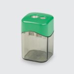 Möbius & Ruppert (M+R) Quattro Swing Eco Double Hole Metal Sharpener Bin (Recycled Polystyrene) – Assorted Colours