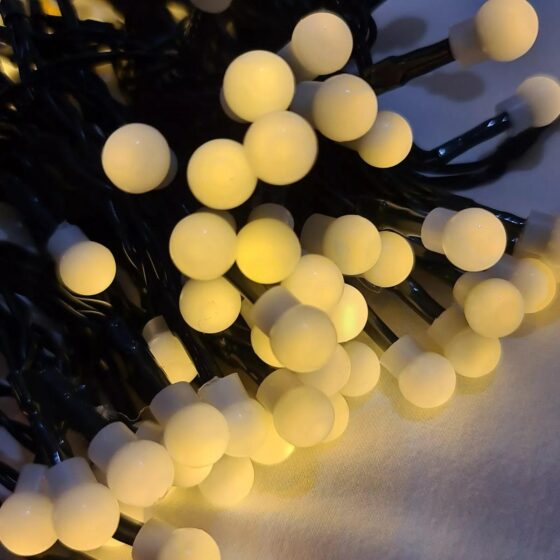 50 LED Warm Berry Lights (4.9m) – Battery Fairy Lights for Christmas, Weddings, and Home Decor