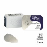 Rosa Gallery 2.5ml Silver Watercolour Paint Pan – Professional Quality