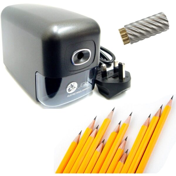 Item0-c4vFhW.jpg Jakar Electric Pencil Sharpener Set – Includes 40 Pencils & Replacement Blade, Perfect for School & Office Use (5151)