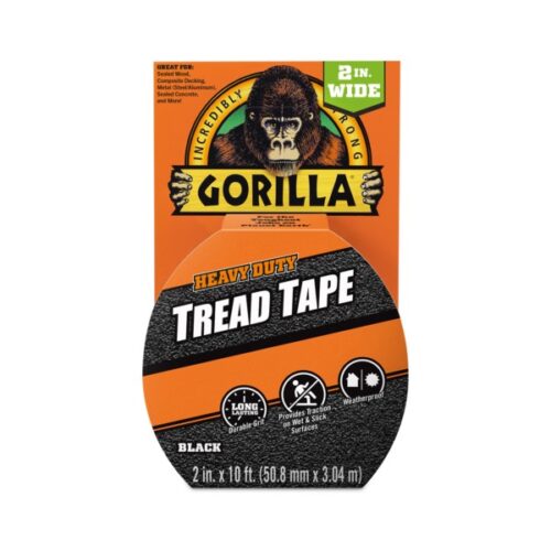 Gorilla Anti-Slip Tread Tape 50.8mm x 3.04M Black – Heavy Duty Traction Tape for Steps, Ladders, and Ramps