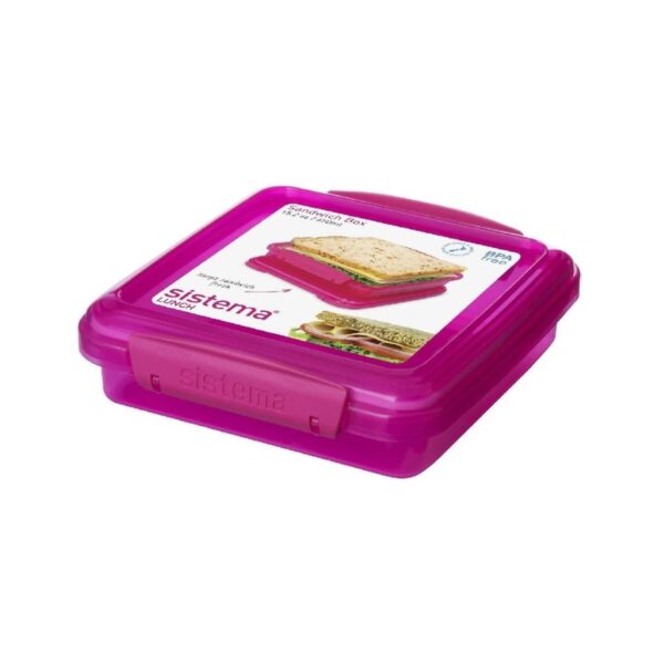 Item0-czVcCQ.jpg Sistema Pink Sandwich Box 450ml – Leakproof, BPA-Free & Perfect for Fresh Food Storage