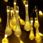 20 LED Warm White Tear Drop Lights (4m) – Solar Power Lights for Christmas, Weddings, and Home Decor