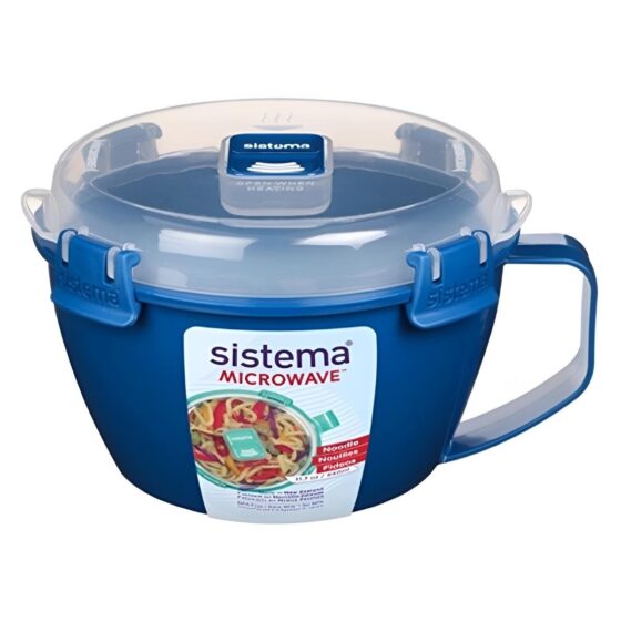 Sistema Microwave Blue Medium Soup Mug 940ml | BPA-Free, Durable, Microwave-Safe and Eco-Friendly