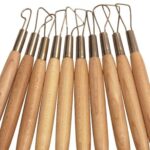 Jakar Modelling Tools, Wooden (6” / 15cm) A Set Of 10 Different Shapes With Stainless Steel Wire On Both Ends