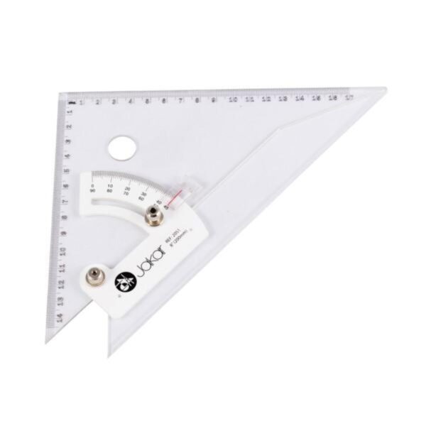 Jakar Adjustable Set Square – 200mm (8”) With Canvas Pouch, Individually Boxed