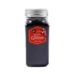 Jakar Glitter Fine, Black, 100G Square Jar