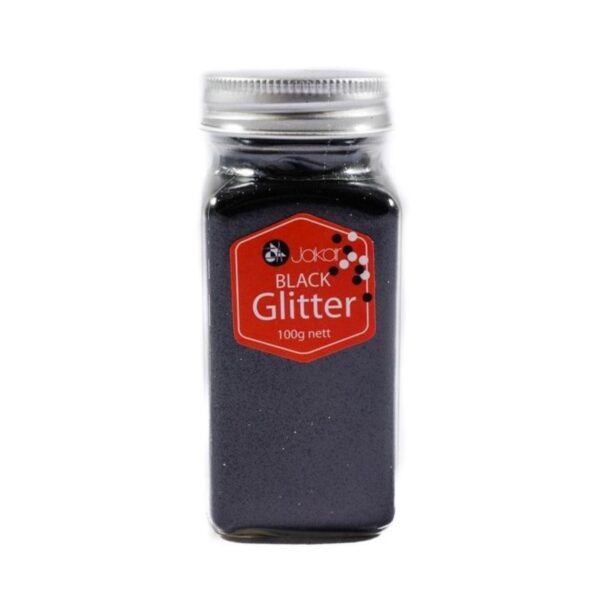 Item0-hLaBc8.jpg Jakar Glitter Fine, Black, 100G Square Jar