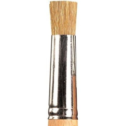 Jakar Stencil Brush, Large, 15mm Diameter, Hog Hair, Wooden Handle