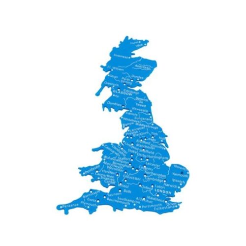 Jakar Tracermap Of England, Scotland And Wales, Plastic, Assorted Colours, Hanging Pack