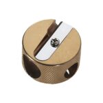 Möbius & Ruppert (M+R) Double Hole Round Brass Pencil Sharpener