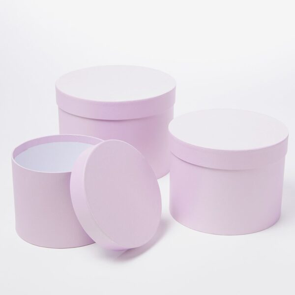 Item0-kb4VDw.jpg Oasis Round Lilac Hat Boxes Set of 3 – Strong, Waterproof & Recyclable for Floristry Art & Crafts