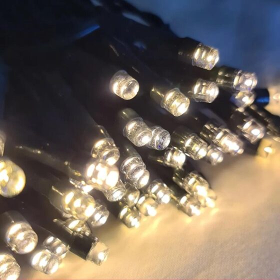 100 LED Warm White String Lights (6.9m) – Battery Fairy Lights for Christmas, Weddings, and Home Decor