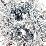 Chunky Aqua Silver Tinsel Garland – Perfect for Christmas & Party Decorations
