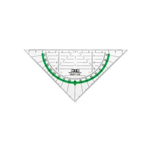 Möbius & Ruppert (M+R) Eco Geometric Set Square / Protractor – 16cm