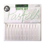 Jakar White Pastel Set of 12 Sticks – Non-Toxic, Blendable Hard Soft Pastels for Art & Craft (7626)