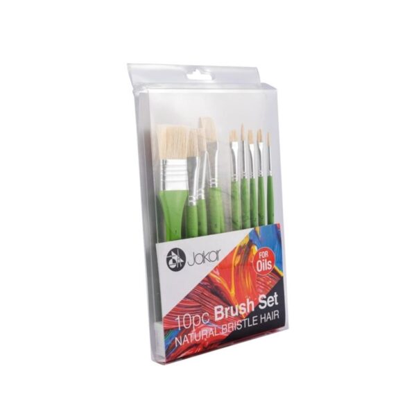 Item0-sWy0L4.jpg Jakar Brush Set – 10 Piece, Natural Bristles Hair, For Oils