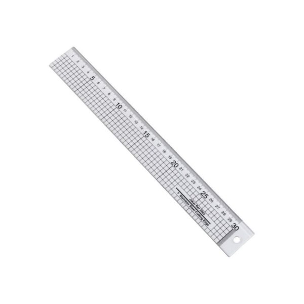 Item0-sZiaXF.jpg Jakar Acrylic Ruler with Stainless Steel Edge – 30cm Clear Durable Cutting Ruler with cm/mm Markings for Precision Craft, Design & Technical Drawing (3063)