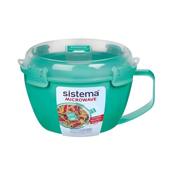 Sistema Microwave Turquoise Medium Soup Mug – 940ml | BPA-Free, Durable, Microwave-Safe and Eco-Friendly