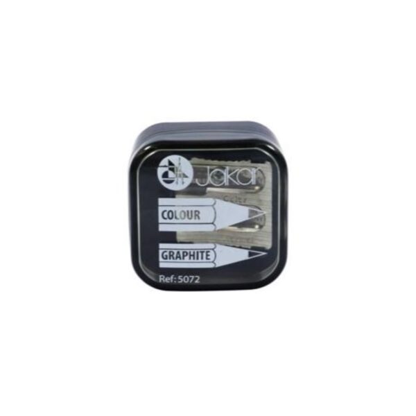Item0-t2xa50.jpg akar Double Hole Metal Pencil Sharpener – For Graphite and Colour Pencils (5072), Durable Build, Precision Sharpening, Ideal for Artists, Designers & Students