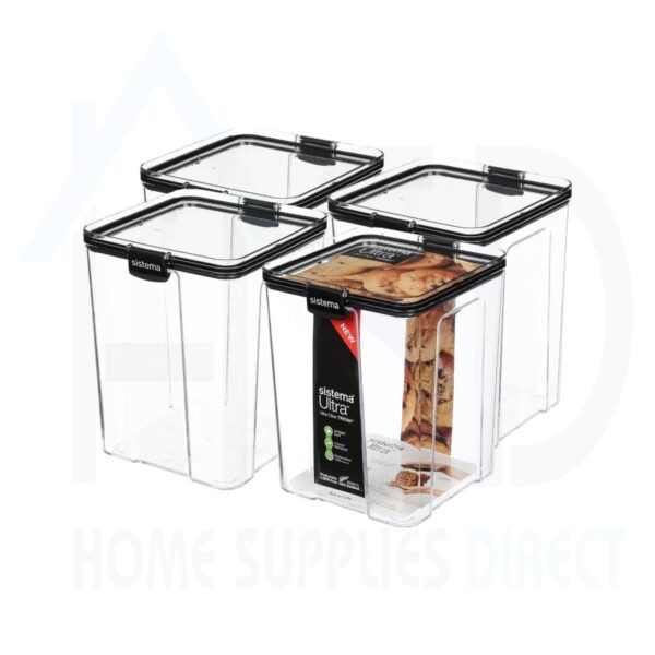 Item0-uJi1NY.jpg Sistema Ultra Square 2.75L Food Container (4 Pack) – BPA-Free Plastic for Safe & Durable Food Storage