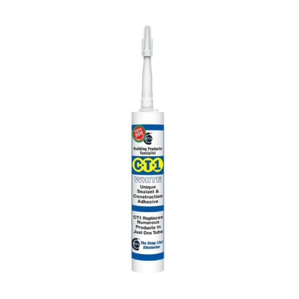 CT1 Clear Unique Sealant & Construction Adhesive (1 Tube) 290ml 290ml – Waterproof, Strong, Flexible, Durable & Reliable, and Multi-Surface Bonding